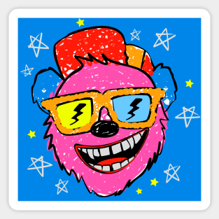 Pink Bear Groove Sticker